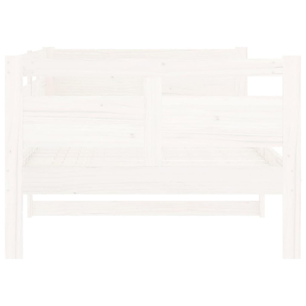 Lit de jour sans matelas blanc bois de pin massif 90x200 cm - XIOS