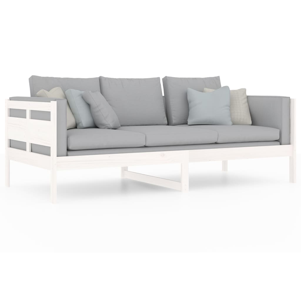 Lit de jour sans matelas blanc bois de pin massif 90x200 cm - XIOS