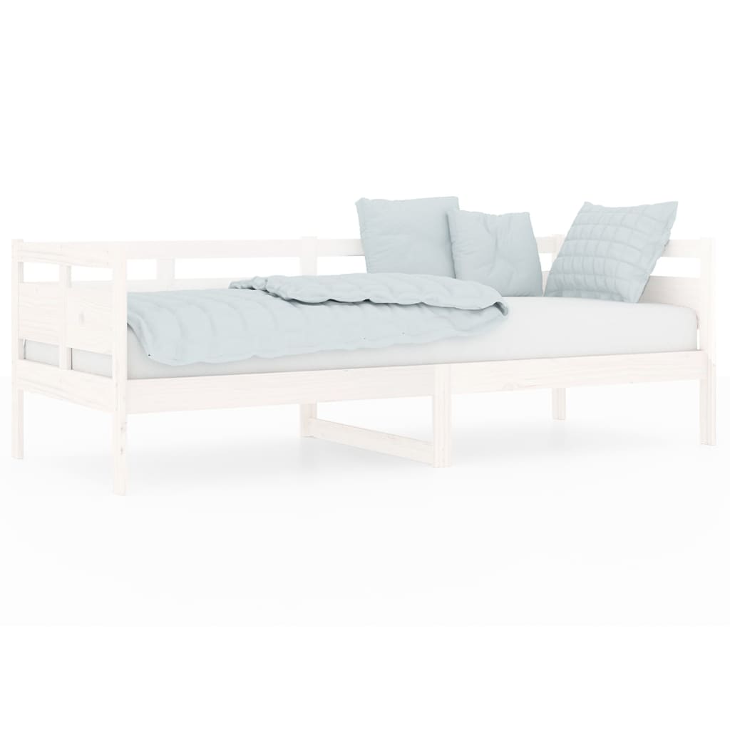 Lit de jour sans matelas blanc bois de pin massif 80x200 cm - XIOS