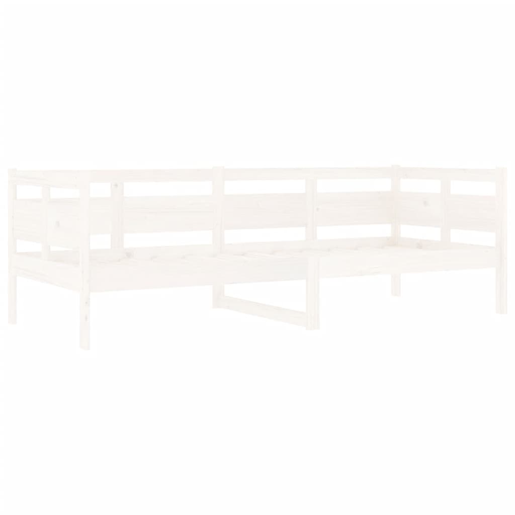 Lit de jour sans matelas blanc bois de pin massif 80x200 cm - XIOS