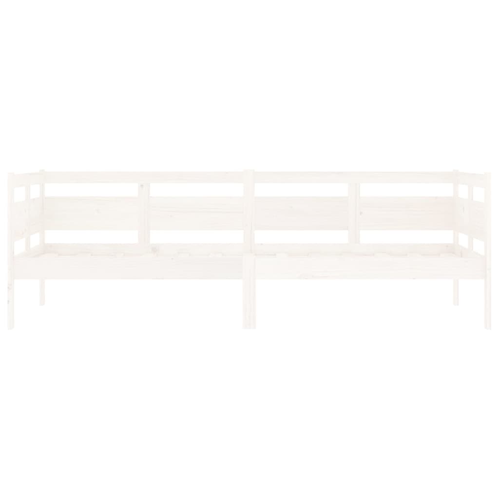 Lit de jour sans matelas blanc bois de pin massif 80x200 cm - XIOS