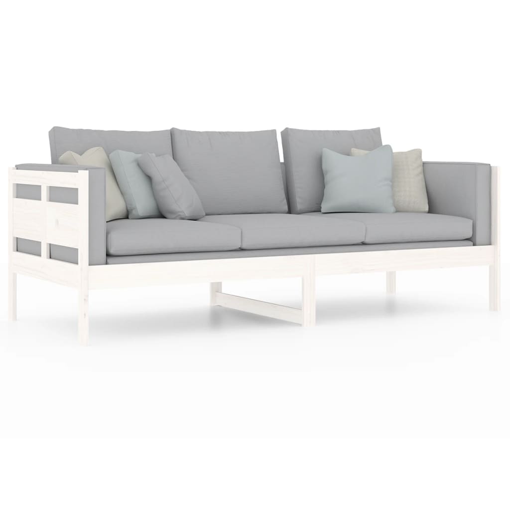 Lit de jour sans matelas blanc bois de pin massif 80x200 cm - XIOS