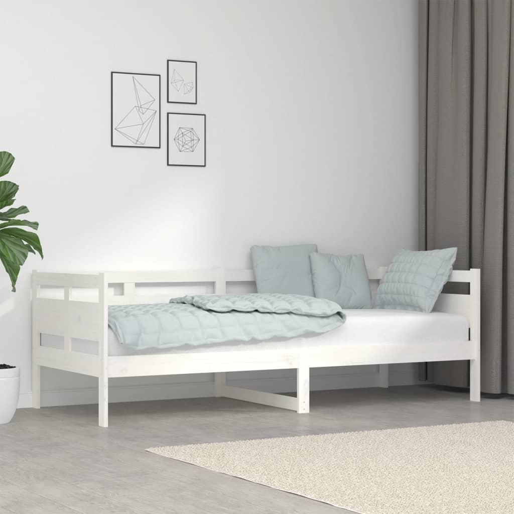 Lit de jour sans matelas blanc bois de pin massif 80x200 cm - XIOS