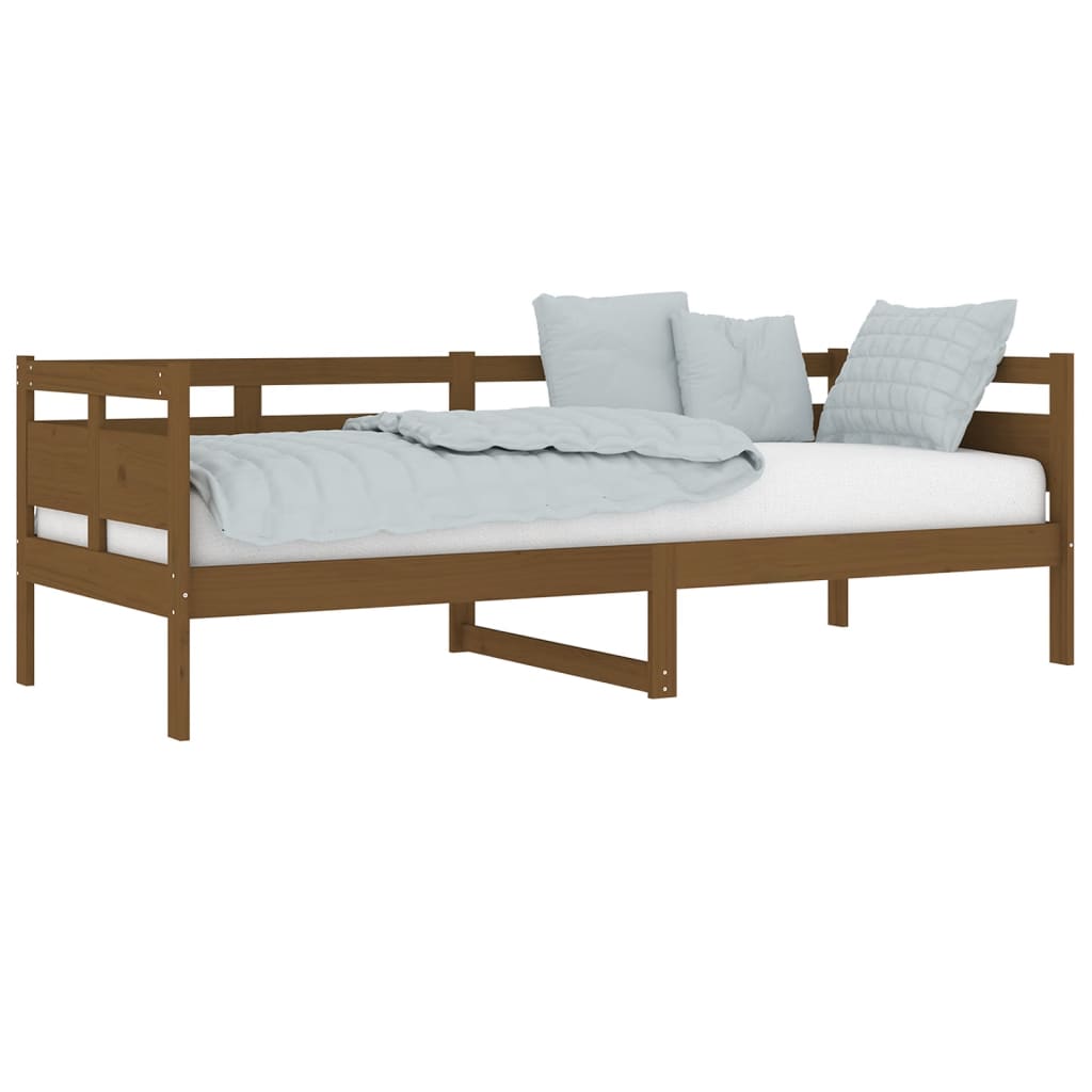 Lit de jour sans matelas marron miel bois pin massif 80x200 cm - XIOS