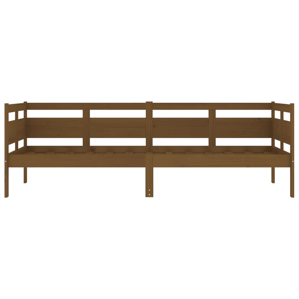 Lit de jour sans matelas marron miel bois pin massif 80x200 cm - XIOS