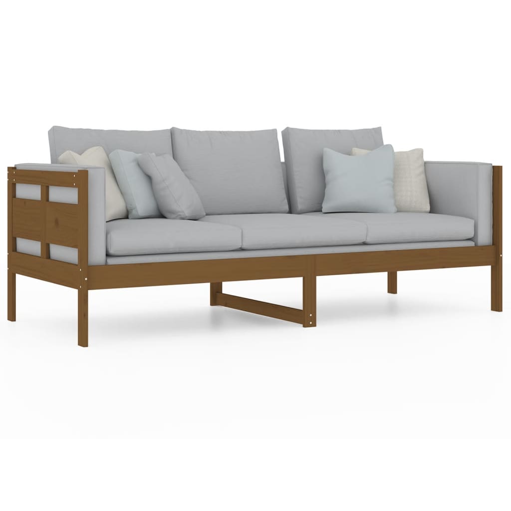 Lit de jour sans matelas marron miel bois pin massif 80x200 cm - XIOS