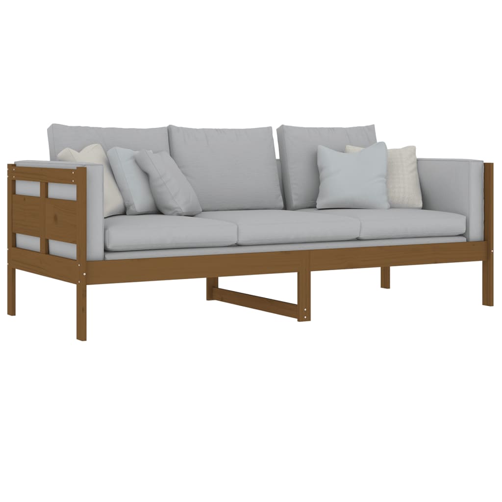 Lit de jour sans matelas marron miel bois pin massif 80x200 cm - XIOS
