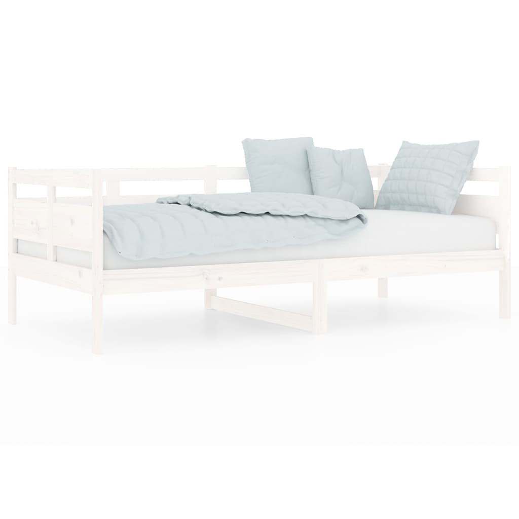 Lit de jour sans matelas blanc bois de pin massif 90x190 cm - XIOS