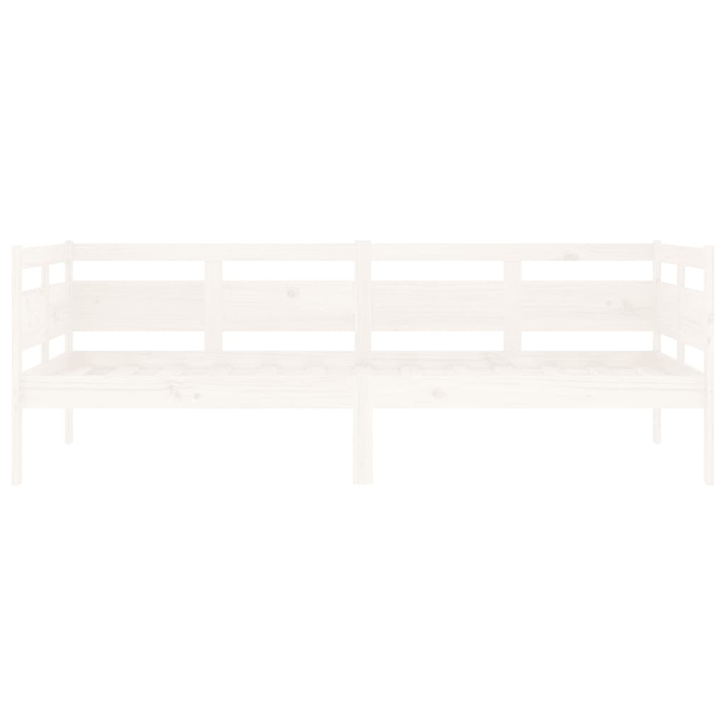 Lit de jour sans matelas blanc bois de pin massif 90x190 cm - XIOS