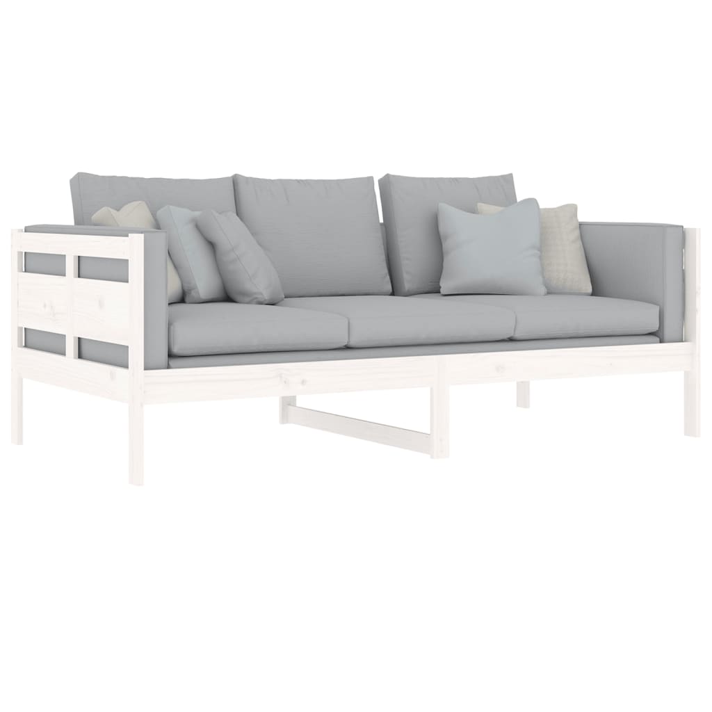 Lit de jour sans matelas blanc bois de pin massif 90x190 cm - XIOS