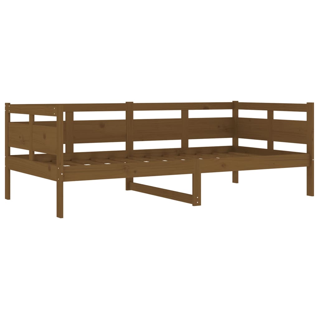 Lit de jour sans matelas marron miel bois pin massif 90x190 cm - XIOS