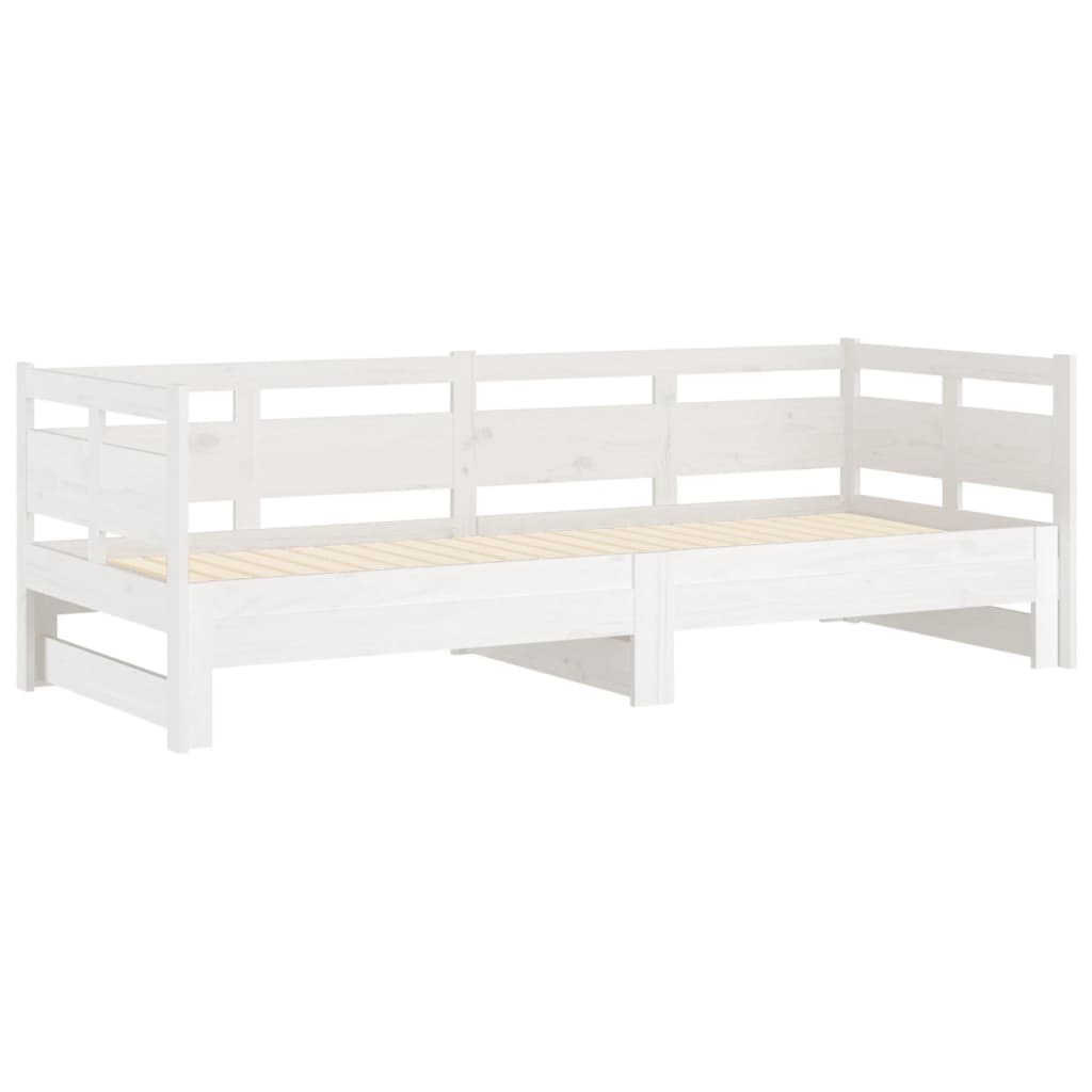 Lit coulissant sans matelas blanc 2x(90x200) cm - XIOS