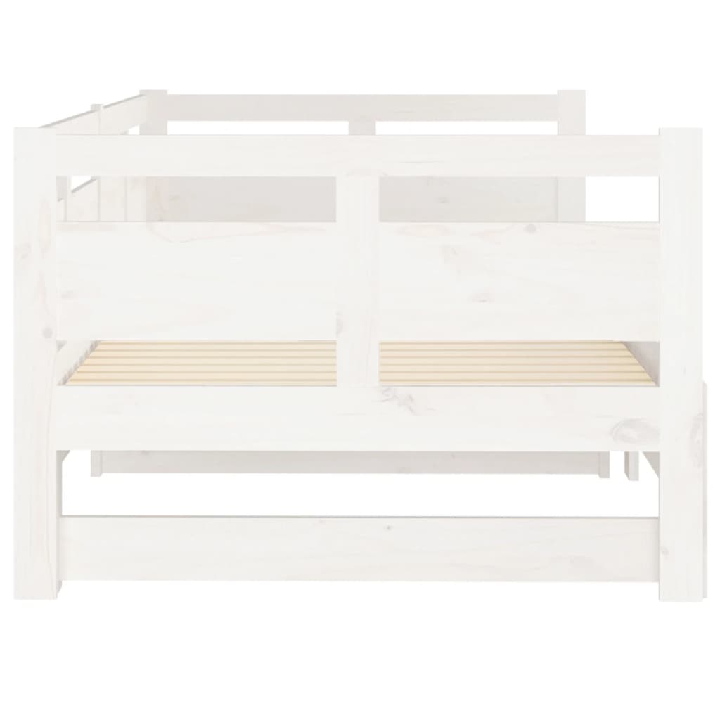 Lit coulissant sans matelas blanc 2x(90x200) cm - XIOS