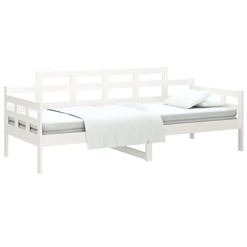 Lit de jour sans matelas blanc bois de pin massif 80x200 cm - XIOS