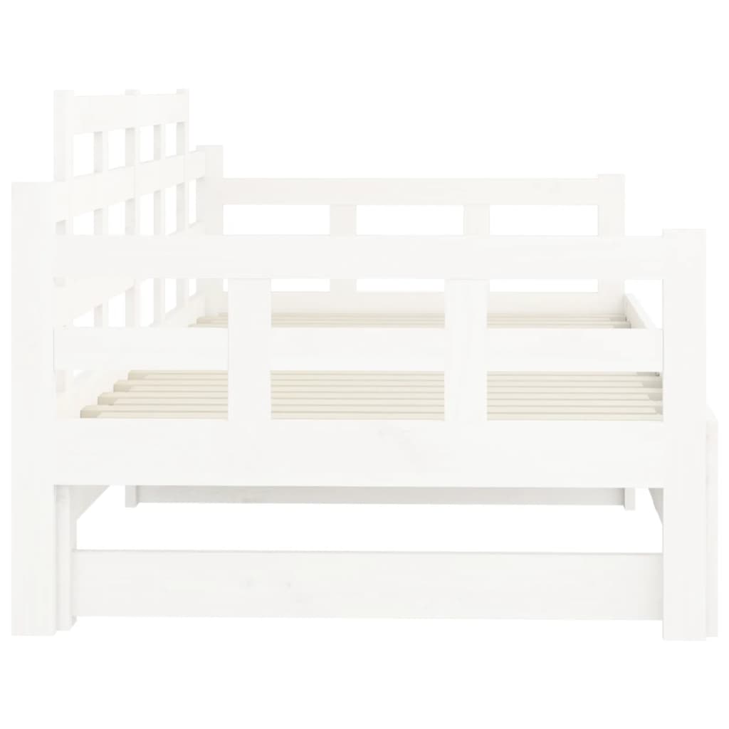 Lit coulissant sans matelas blanc 2x(90x200) cm - XIOS