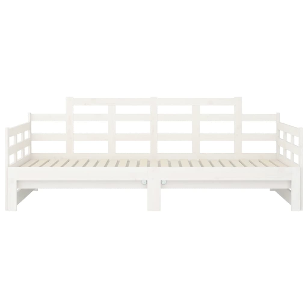 Lit coulissant sans matelas blanc 2x(90x190) cm - XIOS