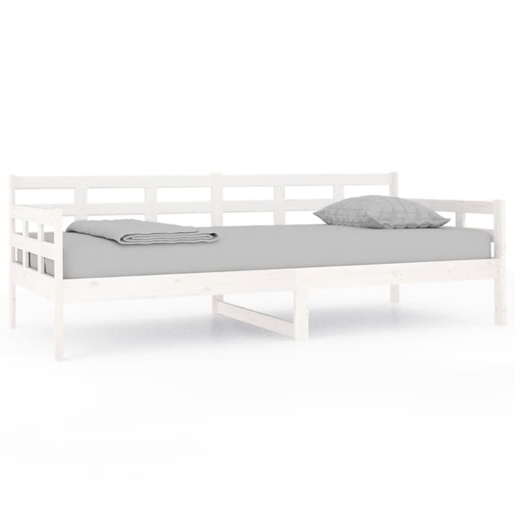 Lit de jour sans matelas blanc bois de pin massif 90x200 cm - XIOS