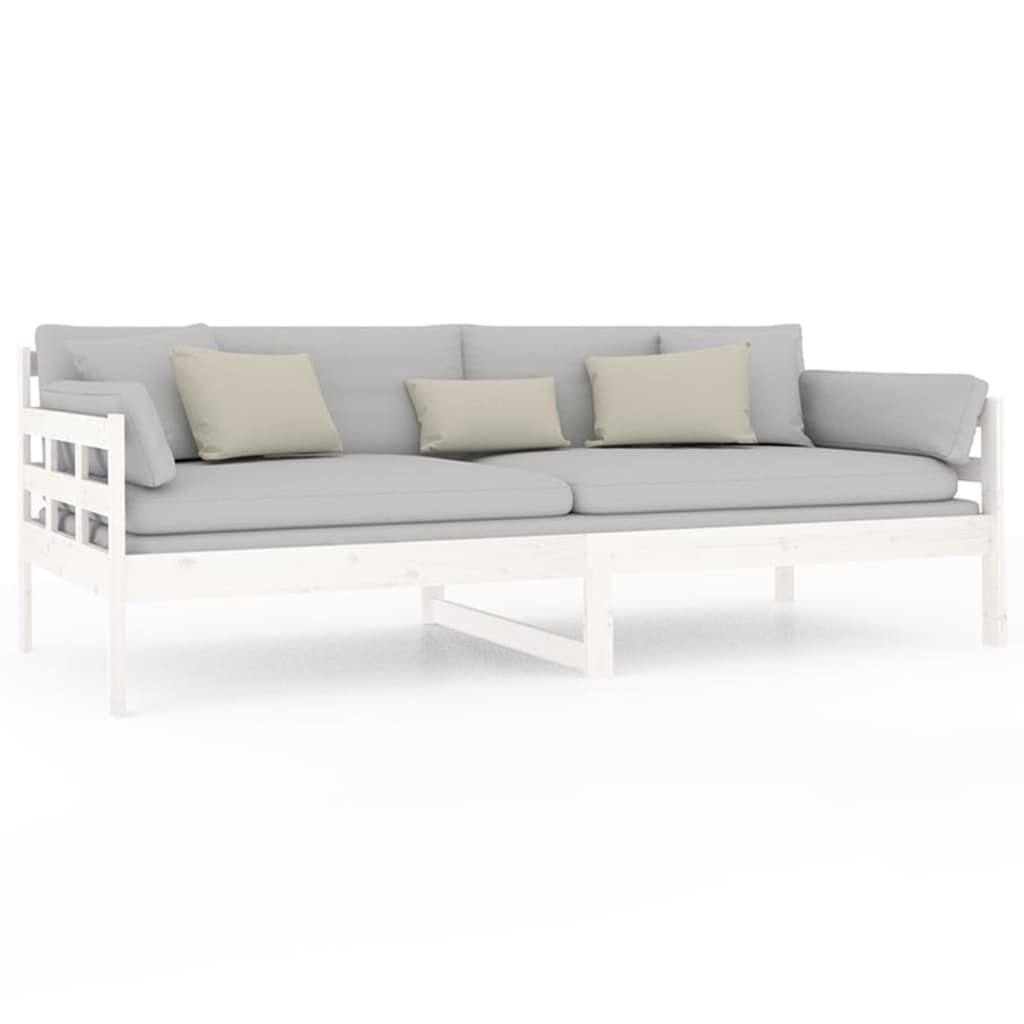 Lit de jour sans matelas blanc bois de pin massif 90x200 cm - XIOS