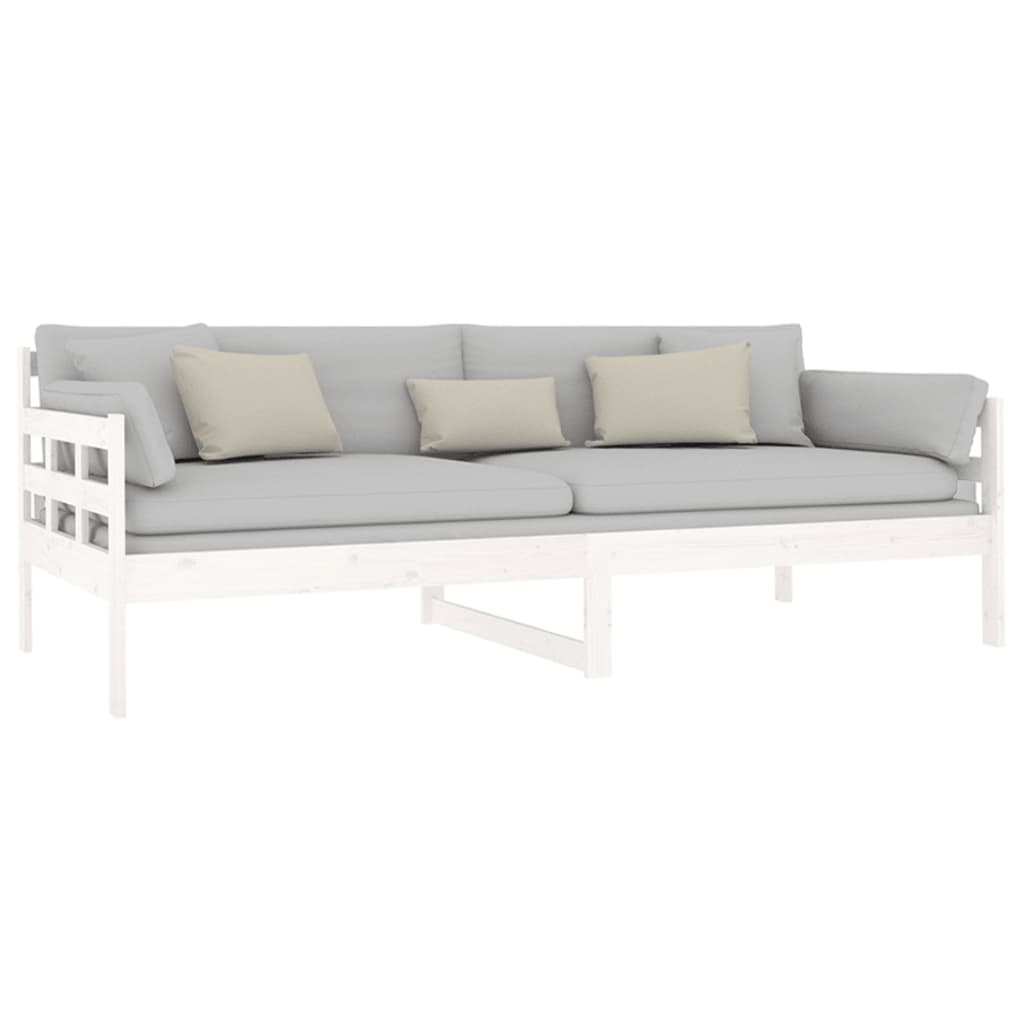 Lit de jour sans matelas blanc bois de pin massif 90x200 cm - XIOS