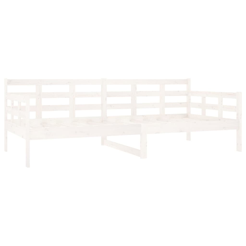 Lit de jour sans matelas blanc bois de pin massif 90x200 cm - XIOS
