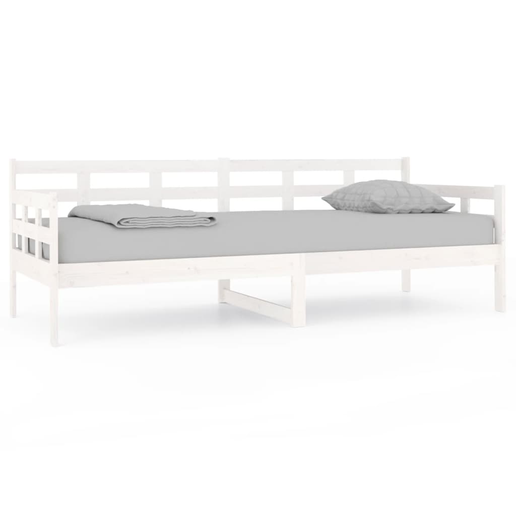 Lit de jour sans matelas blanc bois de pin massif 80x200 cm - XIOS