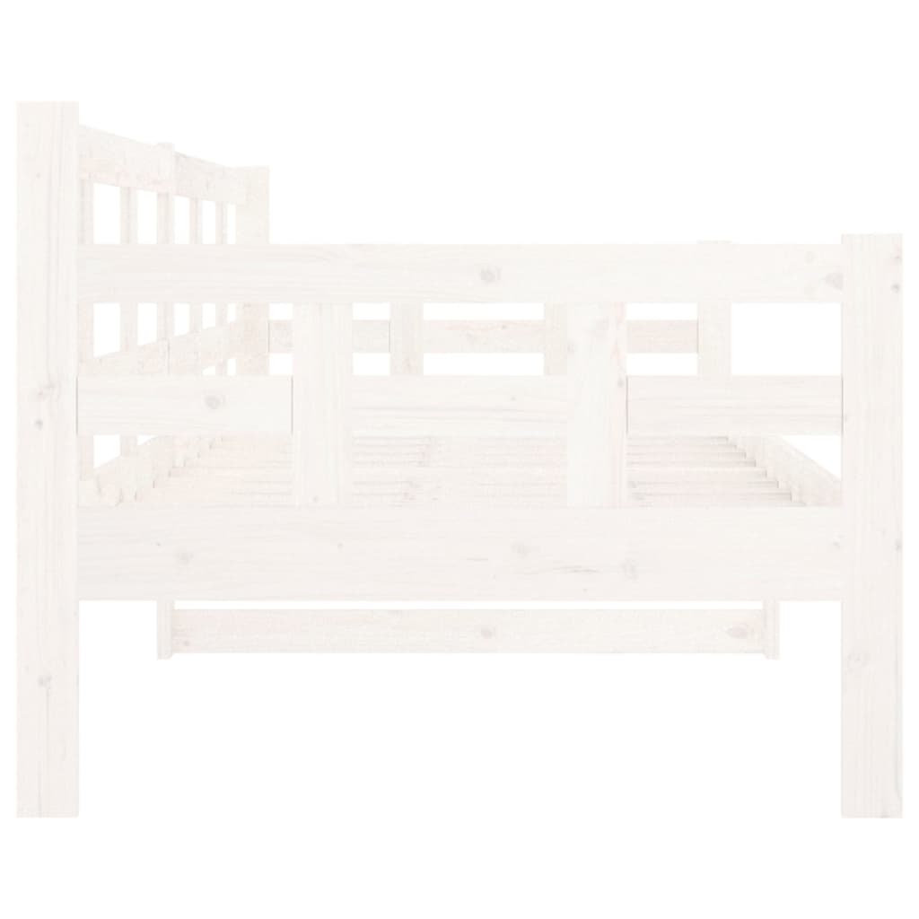 Lit de jour sans matelas blanc bois de pin massif 80x200 cm - XIOS