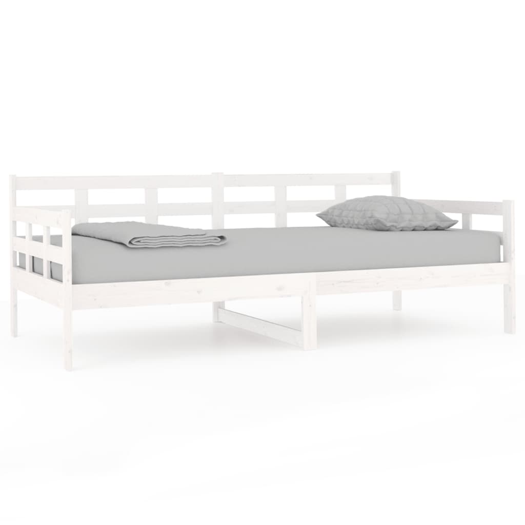 Lit de jour sans matelas blanc bois de pin massif 90x190 cm - XIOS