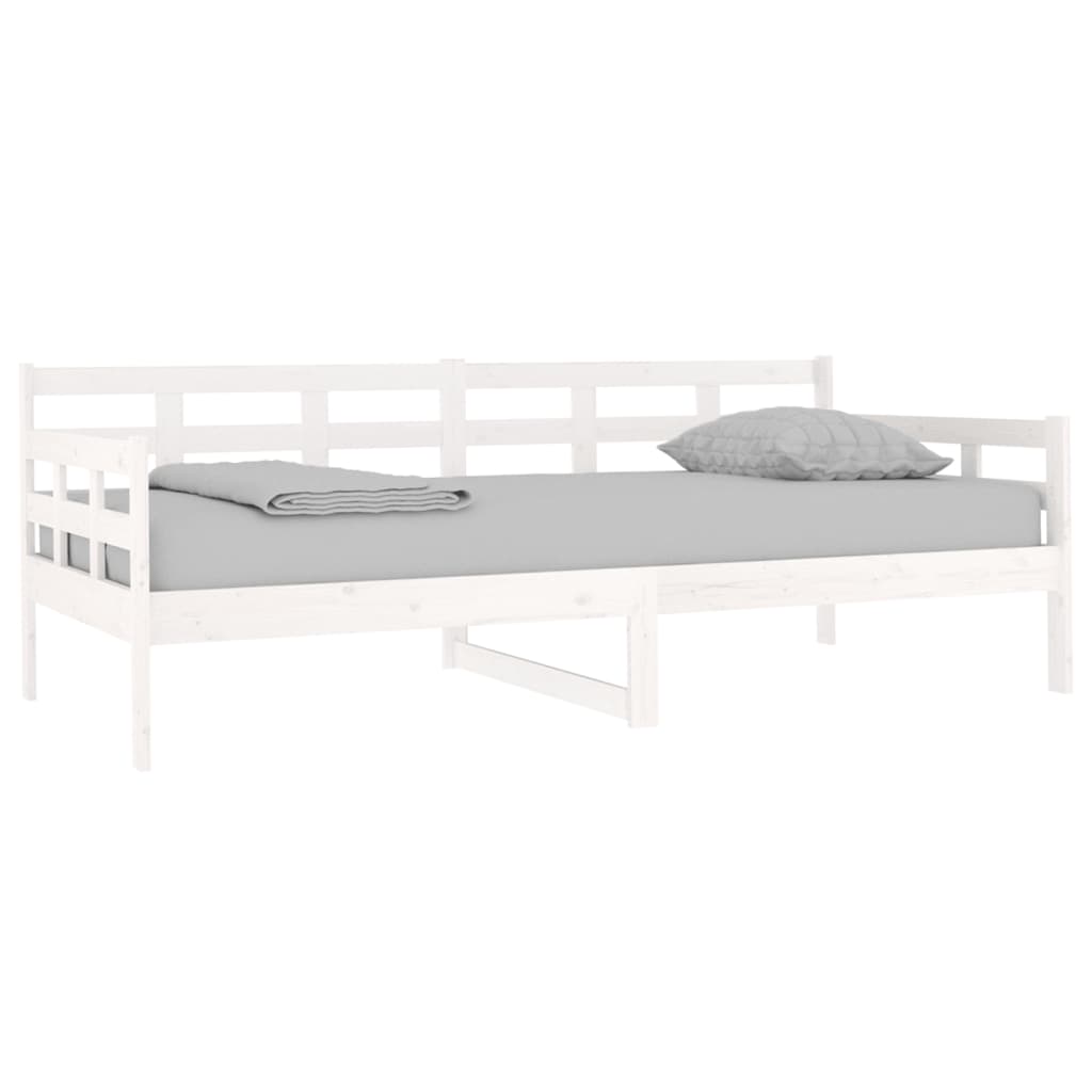 Lit de jour sans matelas blanc bois de pin massif 90x190 cm - XIOS
