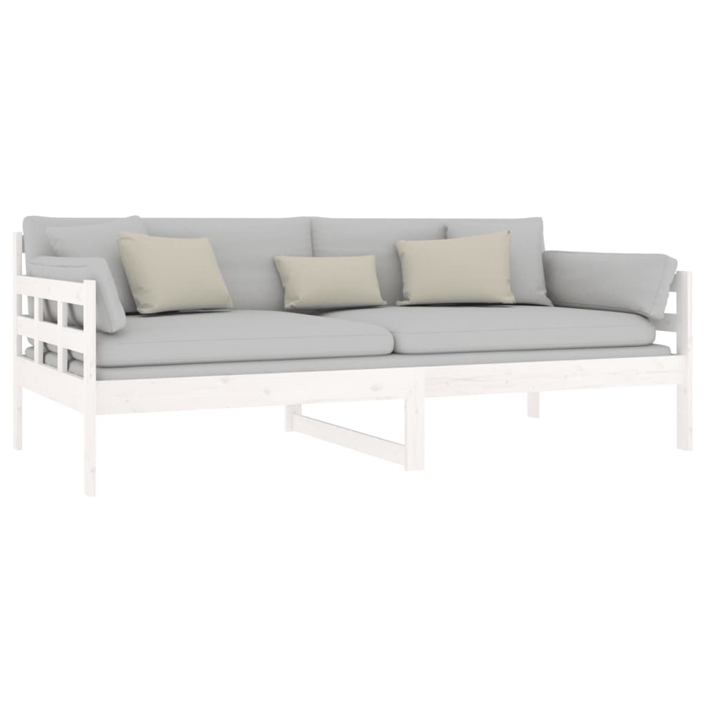 Lit de jour sans matelas blanc bois de pin massif 90x190 cm - XIOS