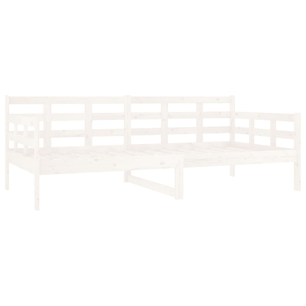 Lit de jour sans matelas blanc bois de pin massif 90x190 cm - XIOS
