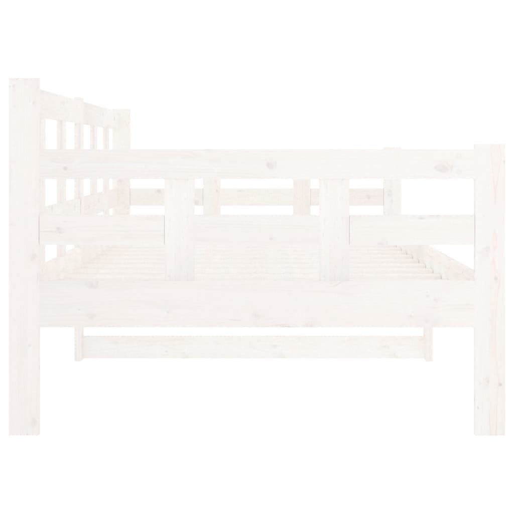 Lit de jour sans matelas blanc bois de pin massif 90x190 cm - XIOS