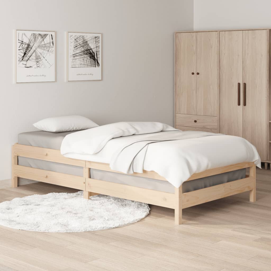 Lit empilable sans matelas 90x190 cm bois de pin massif - XIOS