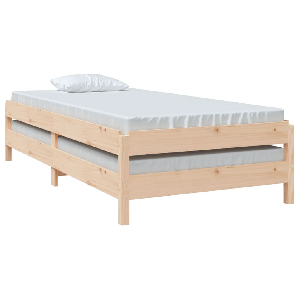 Lit empilable sans matelas 90x190 cm bois de pin massif - XIOS