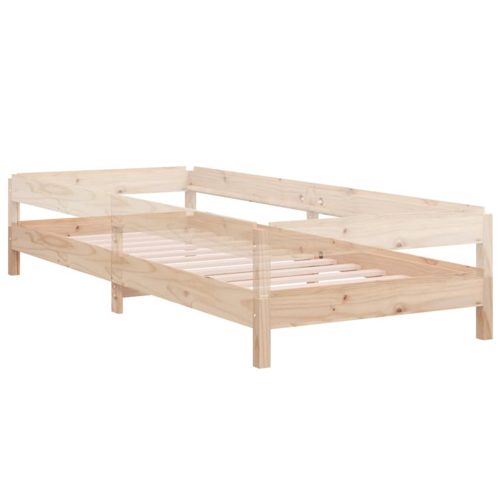 Lit empilable sans matelas 90x190 cm bois de pin massif - XIOS