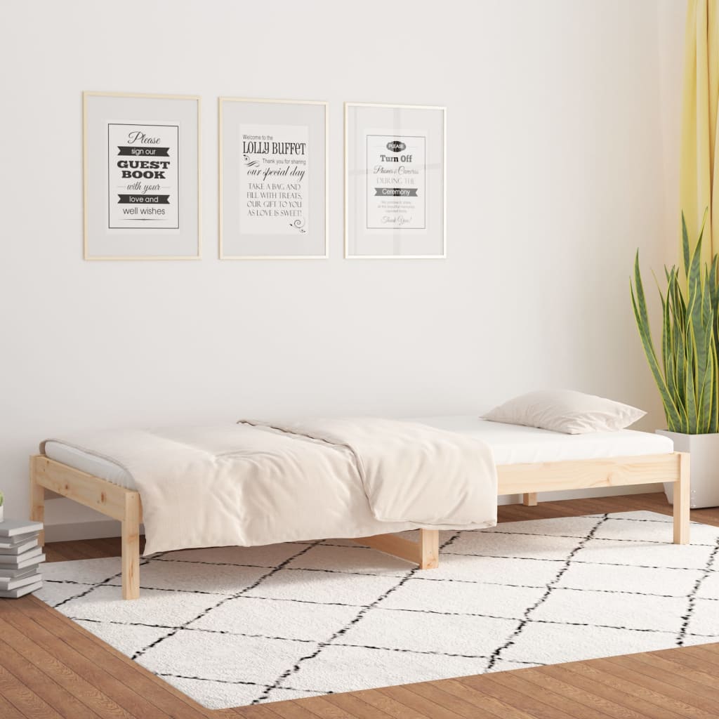 Lit de jour sans matelas 90x200 cm bois de pin massif - XIOS