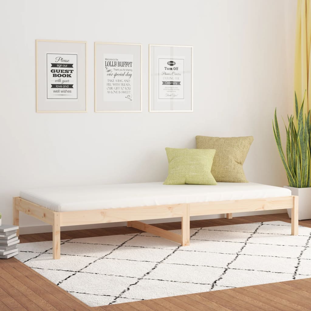 Lit de jour sans matelas 90x200 cm bois de pin massif - XIOS