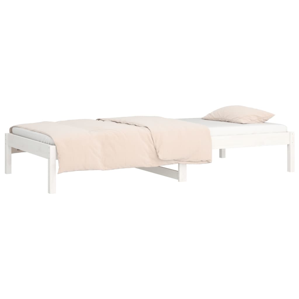 Lit de jour sans matelas blanc 90x200 cm bois de pin massif - XIOS