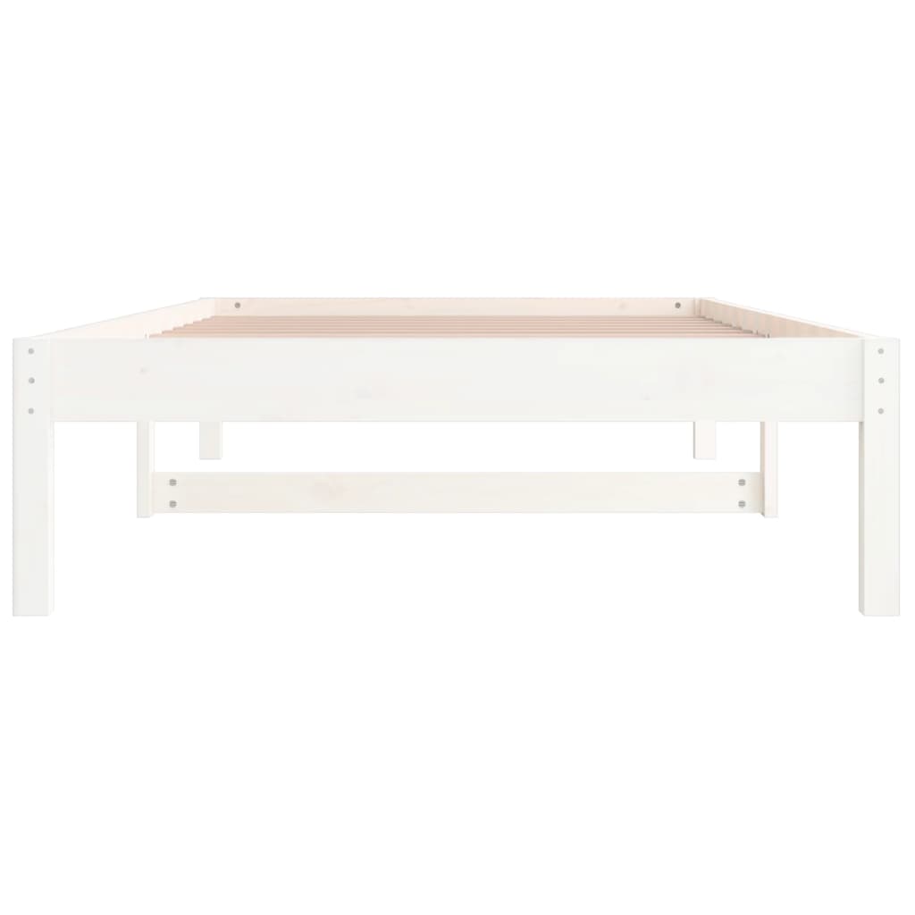 Lit de jour sans matelas blanc 90x200 cm bois de pin massif - XIOS
