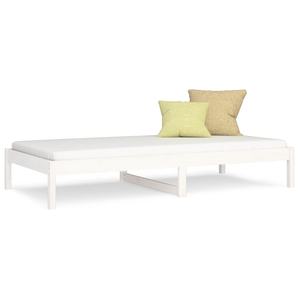Lit de jour sans matelas blanc 80x200 cm bois de pin massif - XIOS