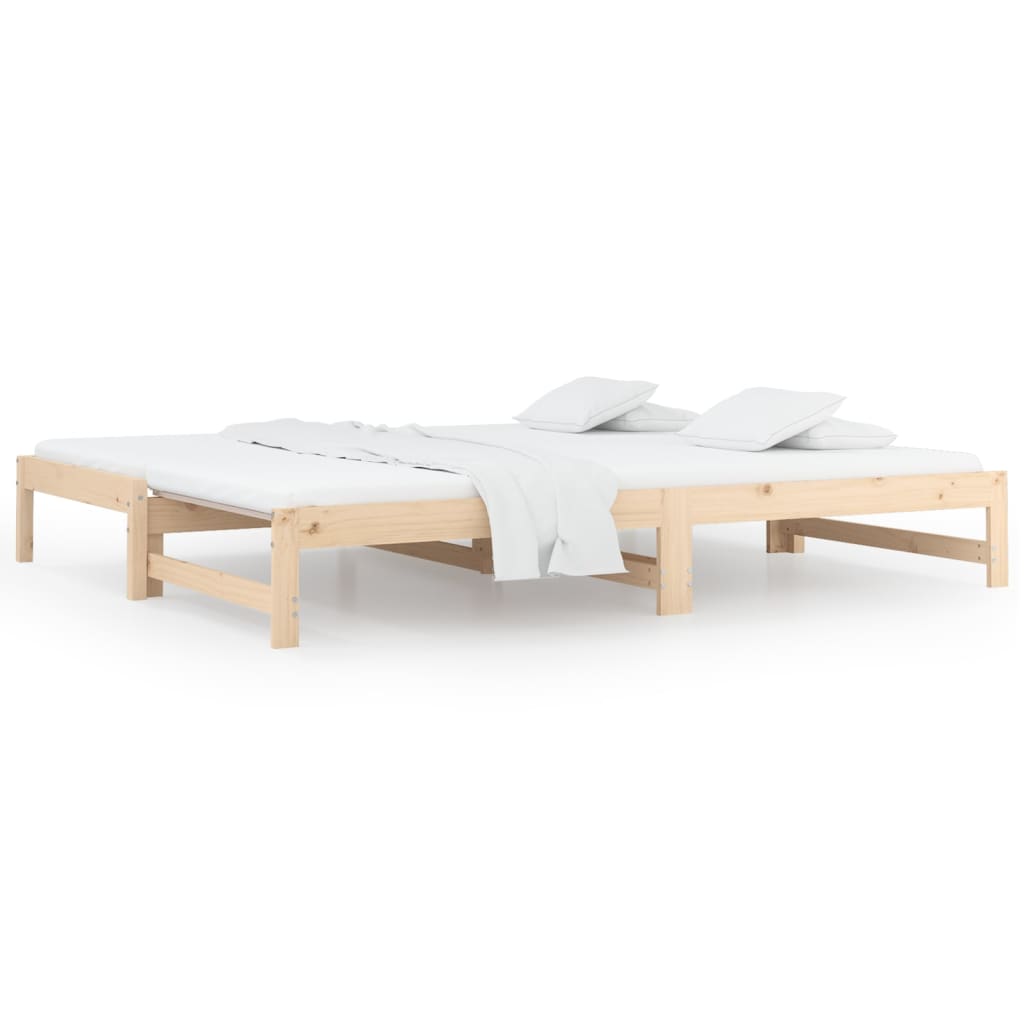 Lit coulissant sans matelas 2x(90x200) cm Bois de pin massif - XIOS