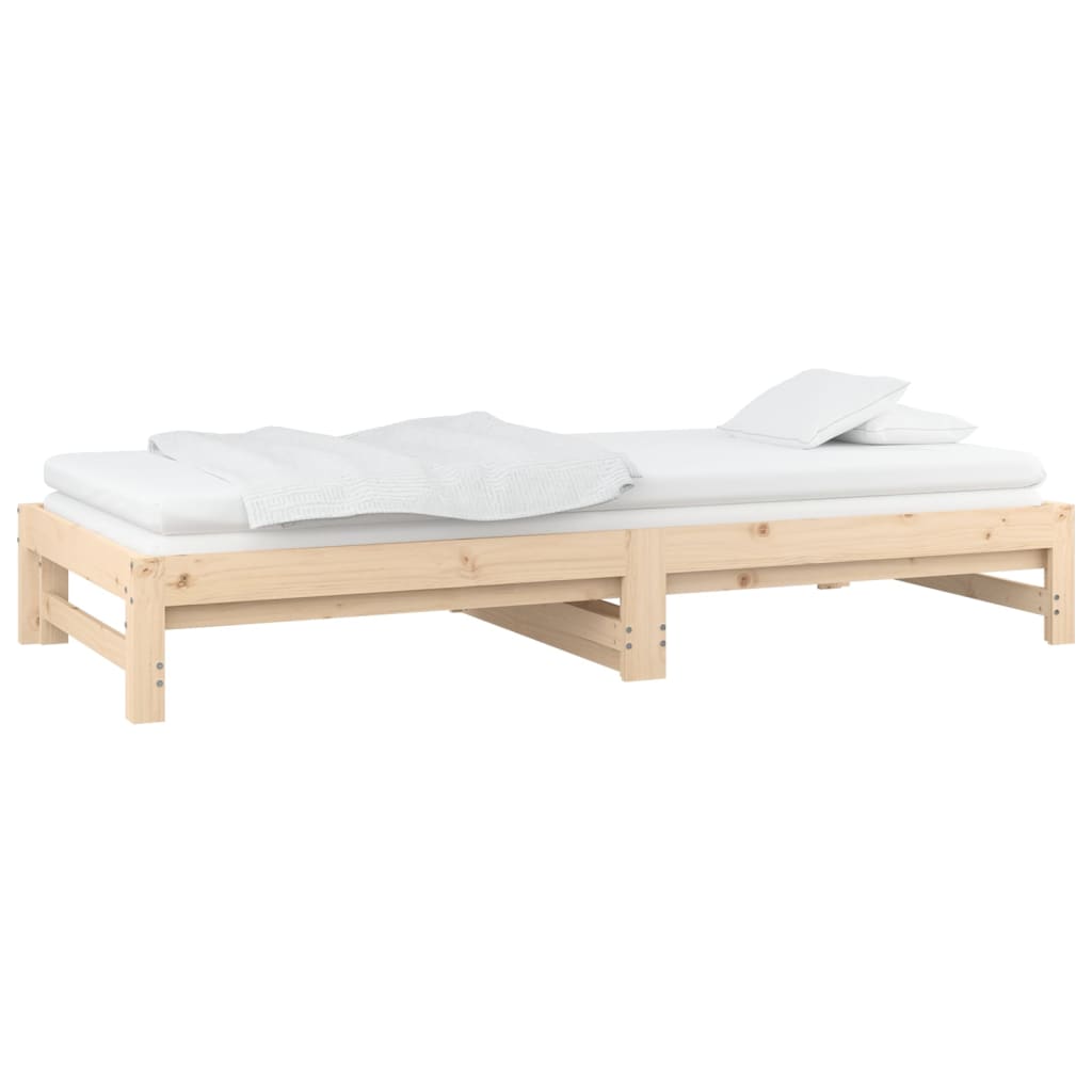 Lit coulissant sans matelas 2x(90x200) cm Bois de pin massif - XIOS