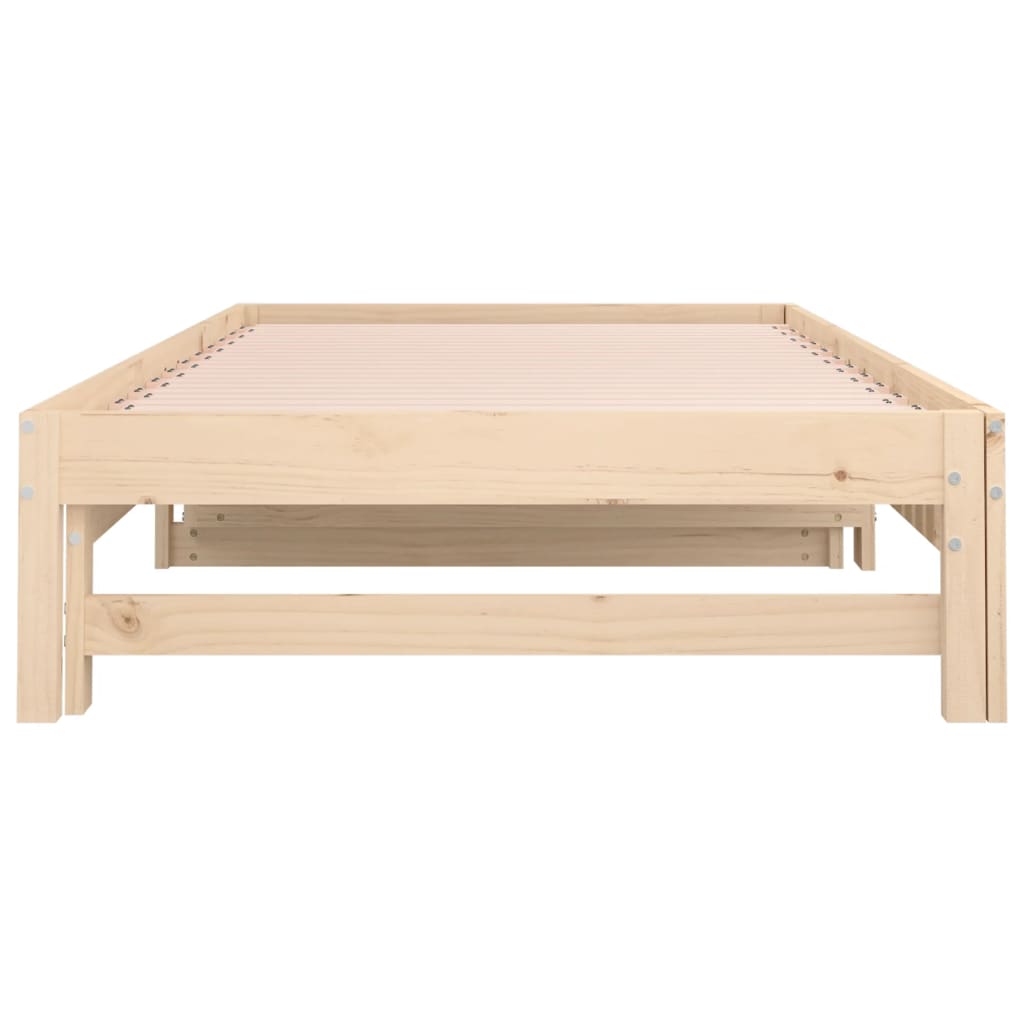 Lit coulissant sans matelas 2x(90x200) cm Bois de pin massif - XIOS