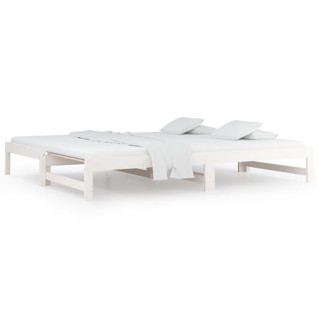 Lit coulissant sans matelas blanc 2x(90x200) cm - XIOS