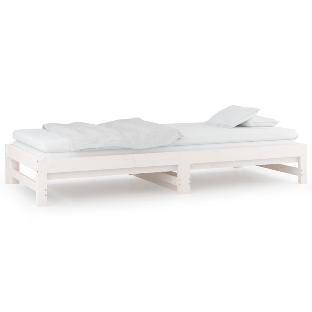 Lit coulissant sans matelas blanc 2x(90x200) cm - XIOS