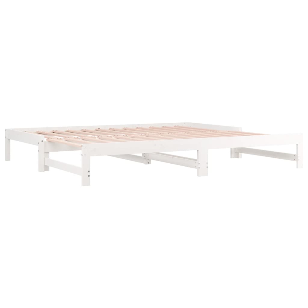 Lit coulissant sans matelas blanc 2x(90x200) cm - XIOS