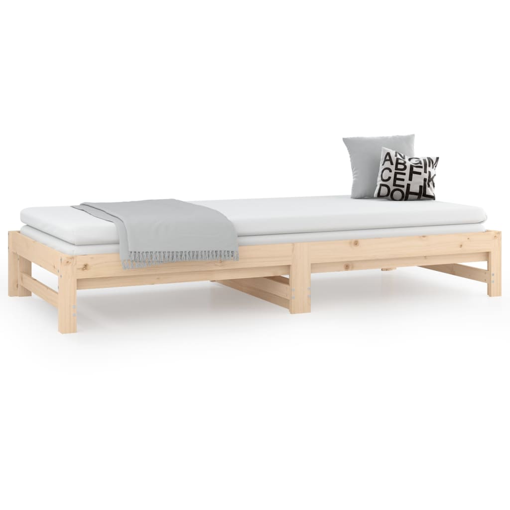 Lit coulissant sans matelas 2x(90x190) cm Bois de pin massif - XIOS