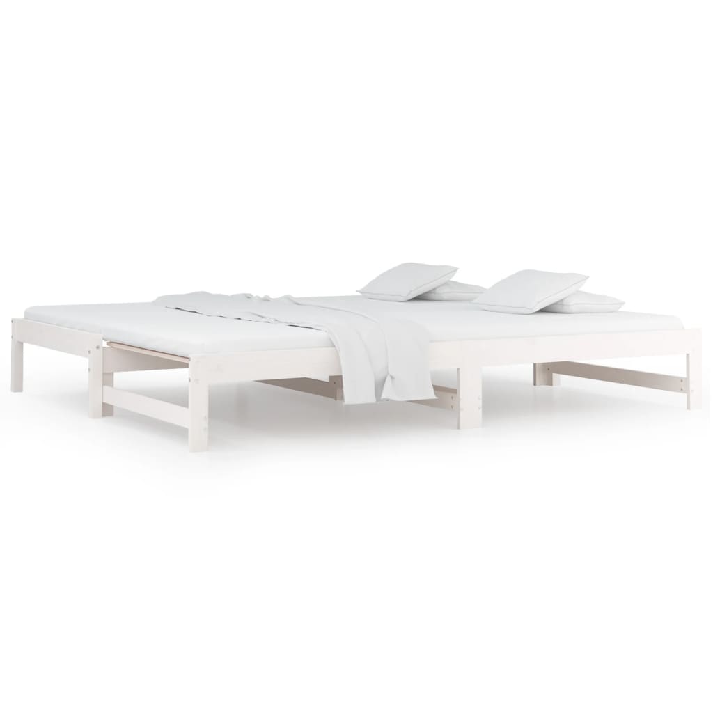 Lit coulissant sans matelas blanc 2x(90x190) cm - XIOS