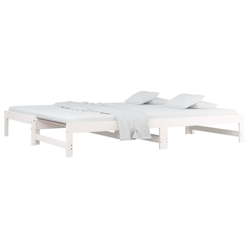 Lit coulissant sans matelas blanc 2x(90x190) cm - XIOS