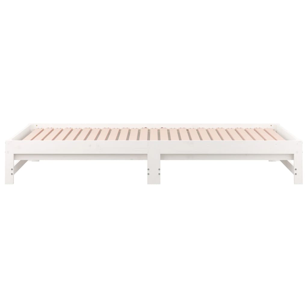 Lit coulissant sans matelas blanc 2x(90x190) cm - XIOS