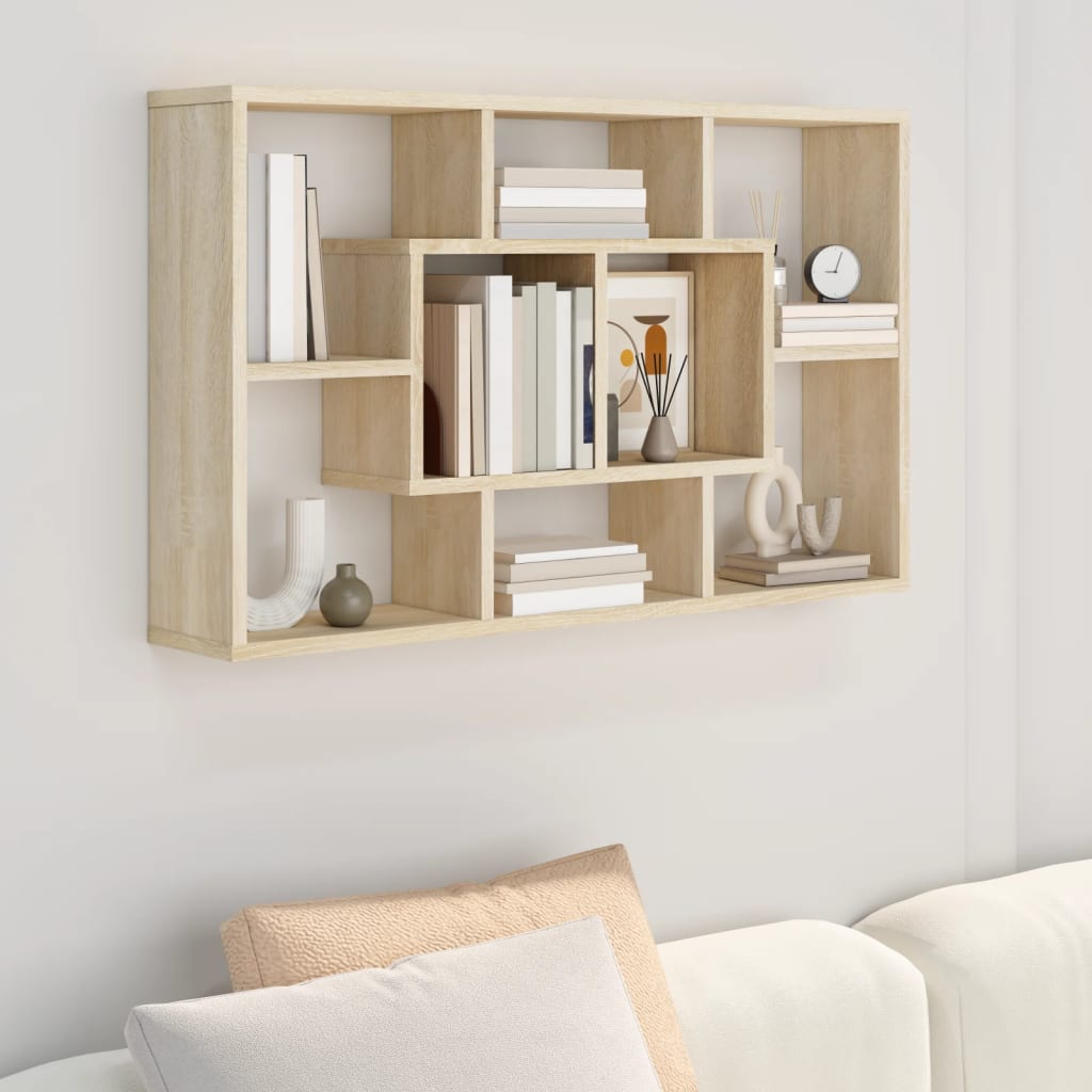 Étagère murale Chêne Sonoma 85x16x52,5 cm Bois d'ingénierie - XIOS